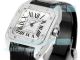 Swiss Copy Cartier Santos 100 Ladies Watch 35.6mm White Face Roman Diamond Set (3)_th.jpg